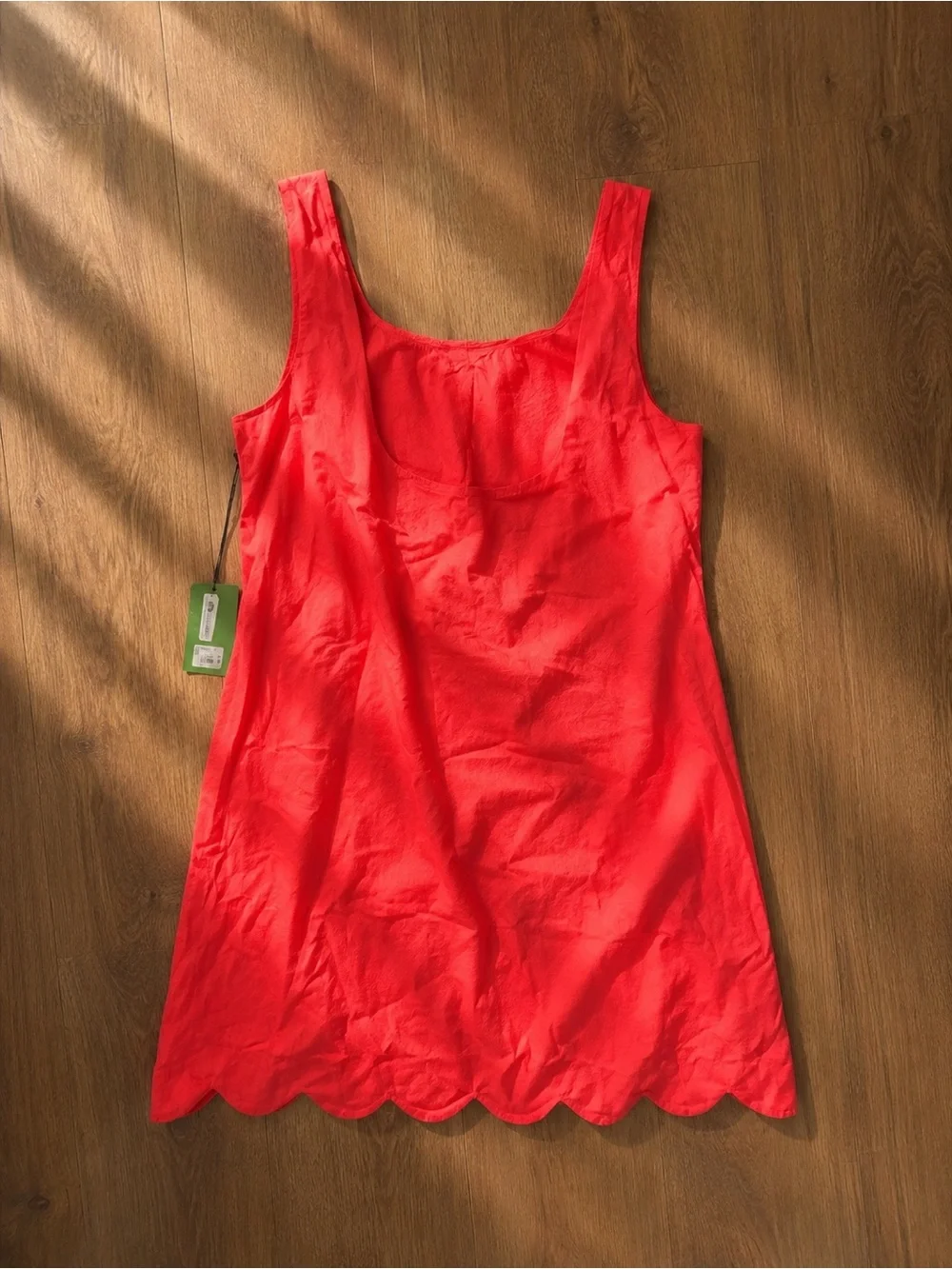 kate spade w/ Target Bright Red Sleeveless Scallop-Hem Mini Dress Sz M